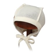 LORITA merino vilnas bērnu cepure ar apgrieztas šuves, ecru, 40 cm, 176