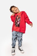COCCODRILLO džemperis ar kapuci GRUNGE SPACE BOY KIDS, sarkans,  ZC3132401GBK-009