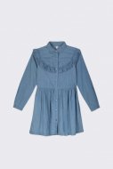 COCCODRILLO kleita ar garām piedurknēm ENJOY, zila, 104 cm, WC2128101ENO
