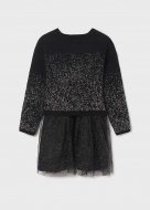 MAYORAL kleita ar īsam piedurknēm un džemperis 8A, black, 162 cm, 7936-96