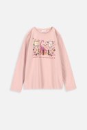COCCODRILLO t-krekls ar garām piedurknēm EVERYDAY GIRL, powder pink,  ZC3143101VGB-033