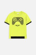 COCCODRILLO marškinėliai trumpomis rankovėmis GAMER BOY KIDS, lime, WC4143201GBK-030-110, 110 cm