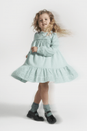 COCCODRILLO kleita ar garām piedurknēm GARDEN ENGLISH KIDS, piparmētru krāsa, WC4128101GEK-031-