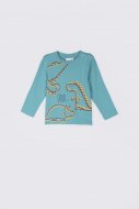 COCCODRILLO t-krekls ar garām piedurknēm BABYZAUR, turquoise, 80 cm, WC2143104BAZ