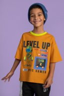 COCCODRILLO t-krekls ar īsam piedurknēm DIGITAL WORLD KIDS, medus krāsa, WC3143203DWK-026