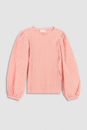 COCCODRILLO t-krekls ar garām piedurknēm SPORTI ROMANTIC KIDS, powder pink, WC3143104SRK-033