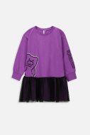 COCCODRILLO kleita ar garām piedurknēm JOYFUL PUNK KIDS, violeta, WC4129101JPK-016-0