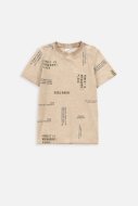 COCCODRILLO t-krekls ar īsam piedurknēm NATURE JUNIOR, bēšas, WC4143204NAJ-002-