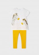 MAYORAL t-krekls ar īsam piedurknēm un legini 6H, banana, 128 cm, 3756-26