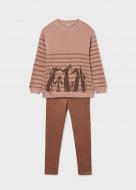 MAYORAL džemperis un legini 8J, brown, 162 cm, 7741-57