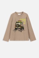 COCCODRILLO t-krekls ar garām piedurknēm EVERYDAY BOY A, bēši, WC4143102VBA-002-