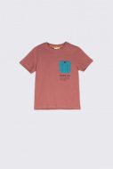 COCCODRILLO t-krekls ar īsam piedurknēm LOOK ON THE BRIGHT SIDE, kastaņu krāsa, 152 cm, WC2143203LOK-017