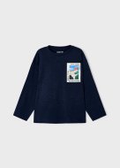 MAYORAL t-krekls ar garām piedurknēm 5F, tumši zils, 4035-30
