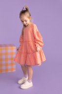 COCCODRILLO kleita ar garām piedurknēm RETRO PICNIC KIDS, multicoloured, WC3128103RPK-022