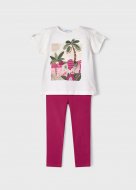 MAYORAL t-krekls ar īsam piedurknēm un legini 6G, hibiscus, 3783-80