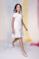 COCCODRILLO kleita ar īsam piedurknēm ELEGANT JUNIOR GIRL, balta, WC3128205EJG-001