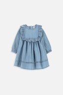COCCODRILLO kleita ar garām piedurknēm SOFT ALPINE GIRL NEWBORN, zila,  ZC3128101SGN-014