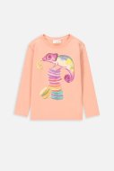 COCCODRILLO t-krekls ar garām piedurknēm EVERYDAY GIRL A, salmon, WC4143109VGA-005-
