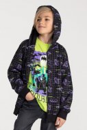 COCCODRILLO džemperis ar rāvējslēdzēju ar kapuci LICENCE BOY, melns, WC3132402LIB-021