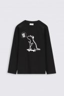 COCCODRILLO t-krekls ar garām piedurknēm EVERYDAY BOY, melns, 164 cm, ZC2143115EVB-021