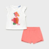 MAYORAL 4L t-krekls + šorti flamingo, 1232-30