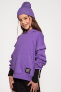 COCCODRILLO džemperis ar kapuci GRUNGE SPACE GIRL JUNIOR, violets,  ZC3132301GGJ-016