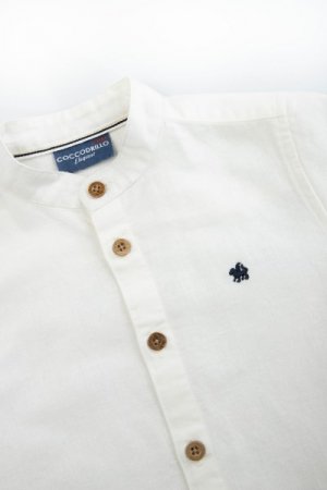 COCCODRILLO krekls ar garām piedurknēm ELEGANT JUNIOR BOY, balts, WC3136203EJB-001 WC3136203EJB-001-122