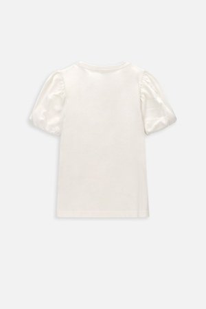 COCCODRILLO t-krekls ar īsam piedurknēm ELEGANT JUNIOR GIRL, ecru, WC4143205EJG-003- 