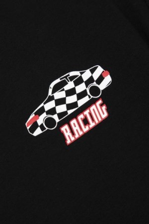 COCCODRILLO t-krekls ar garām piedurknēm RACER 90' KIDS, melni, WC4143102RAK-021-0 