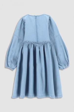 COCCODRILLO kleita ar garām piedurknēm SPORTI ROMANTIC KIDS, zila, WC3128102SRK-014 WC3128102SRK-014-110
