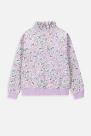 COCCODRILLO džemperis ar rāvējslēdzēju GARDEN ENGLISH KIDS, violets, WC4132201GEK-016-0 