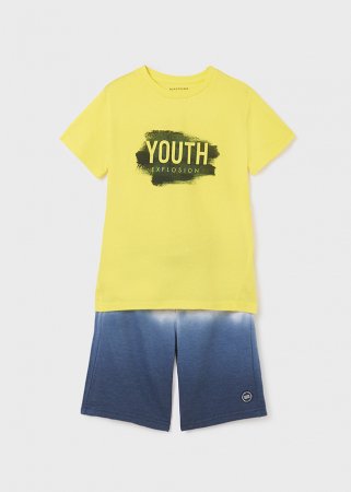 MAYORAL t-krekls ar īsam piedurknēm un šorti 7B, mimosa, 157 cm, 6637-25 6637-25 10