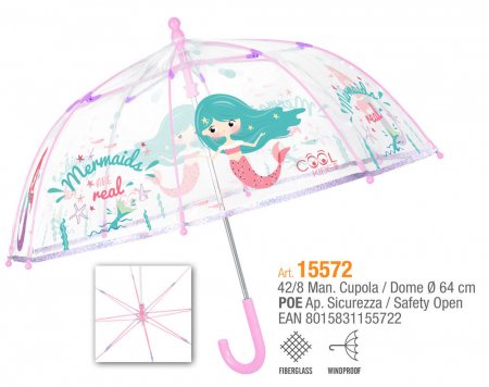 PERLETTI transparent umbrella Mermaid 42/8, 15572 15572