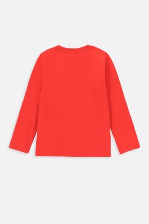 COCCODRILLO marškinėliai ilgomis rankovėmis GAMER BOY KIDS, raudoni, WC4143101GBK-009-122, 122 cm 