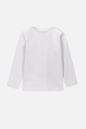 COCCODRILLO t-krekls ar garām piedurknēm EVERYDAY GIRL A, balti, WC4143106VGA-001- 