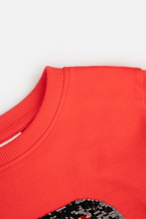 COCCODRILLO marškinėliai ilgomis rankovėmis GAMER BOY KIDS, raudoni, WC4143101GBK-009-098, 98 cm 