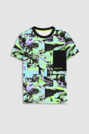 COCCODRILLO t-krekls ar īsam piedurknēm DIGITAL WORLD JUNIOR, multicoloured, WC3143201DWJ-022 WC3143201DWJ-022-134