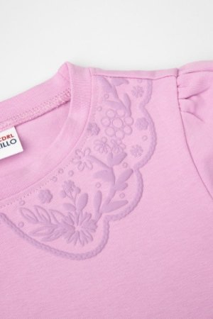 COCCODRILLO t-krekls ar garām piedurknēm GARDEN ENGLISH KIDS, rozā, WC4143103GEK-007-0 