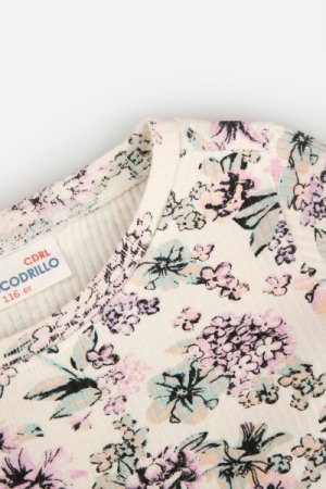 COCCODRILLO t-krekls ar garām piedurknēm GARDEN ENGLISH KIDS, ecru, WC4143102GEK-003- 