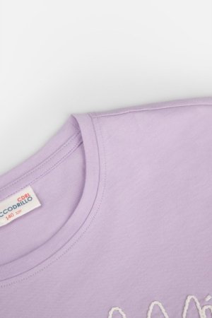 COCCODRILLO t-krekls ar īsam piedurknēm GARDEN ENGLISH JUNIOR, violeti, WC4143201GEJ-016- 