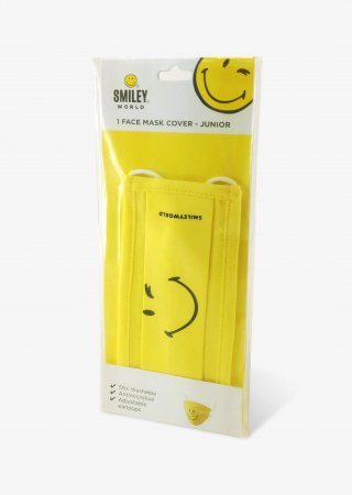 SMILEY Atkārtoti lietojama sejas maska dzeltena, 4752062154233 4752062154233