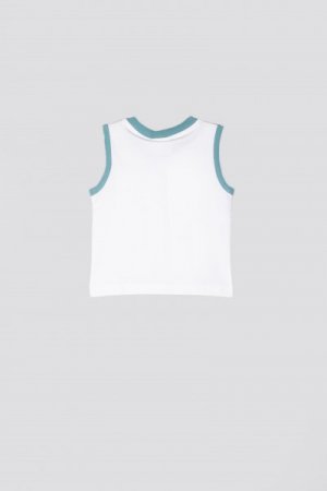 COCCODRILLO t-krekls bez piedurknēm HUG MONSTER, balts, 86 cm, WC2143301HUG-001 WC2143301HUG-001-080