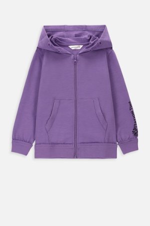 COCCODRILLO džemperis ar rāvējslēdzēju ar kapuci EVERYDAY GIRL A, violets, WC4132401VGA-016- 