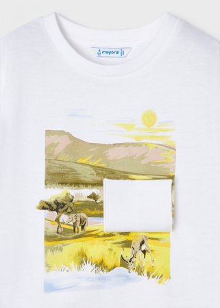 MAYORAL t-krekls ar īsam piedurknēm 5D, balts, 3010-42 3010-42