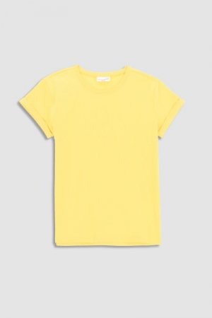 COCCODRILLO t-krekls ar īsam piedurknēm BASIC GIRL, dzeltens, WC3143201BAG-004 WC3143201BAG-004-158