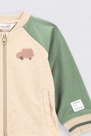 COCCODRILLO džemperis ar rāvējslēdzēju COLLEGE NEWBORN, multicoloured, 86 cm, ZC2132201CON-022 ZC2132201CON-022-056
