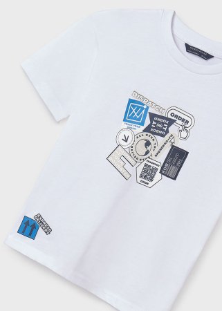 MAYORAL t-krekls ar īsam piedurknēm 7F, balti, 6044-84 
