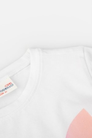 COCCODRILLO t-krekls ar īsam piedurknēm EVERYDAY GIRL A, balti, WC4143204VGA-001- 