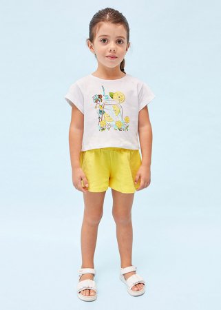 MAYORAL t-krekls ar īsam piedurknēm un šorti 6J, mimosa, 3213-32 3213-32