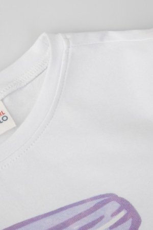 COCCODRILLO t-krekls ar garām piedurknēm EVERYDAY GIRL A, balti, WC4143106VGA-001- 